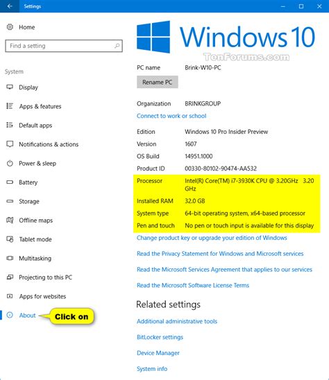 windows 10 system info.